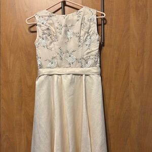 Elegant Cream Floral Dress
